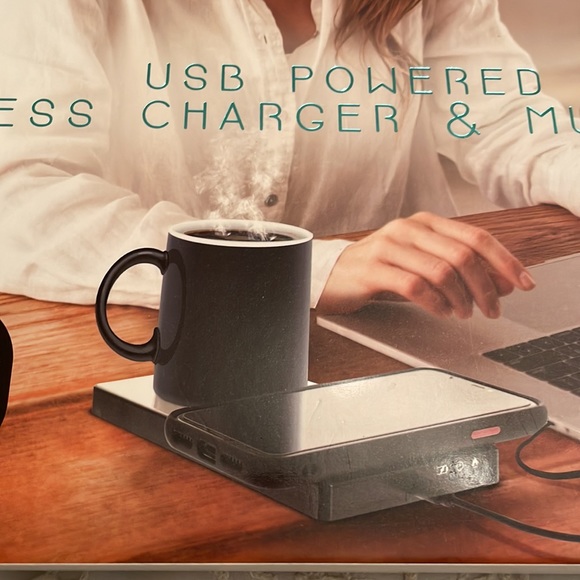 New in Box: USB Powered Wireless Charger & Mug Warmer - Picture 3 of 6